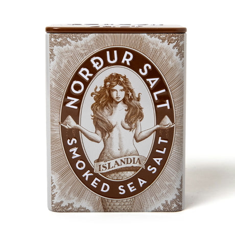 Nordur & Co Meersalzflocken Smoked Metalldose 100g | Geräuchertes Salz | Nordur & Co