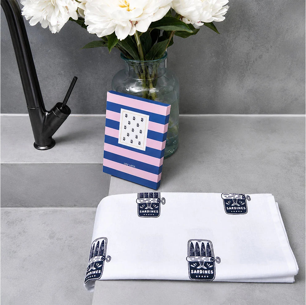 Lou Loto Geschirrtuch “Sardinen” | Maritimes Design | Lou Loto