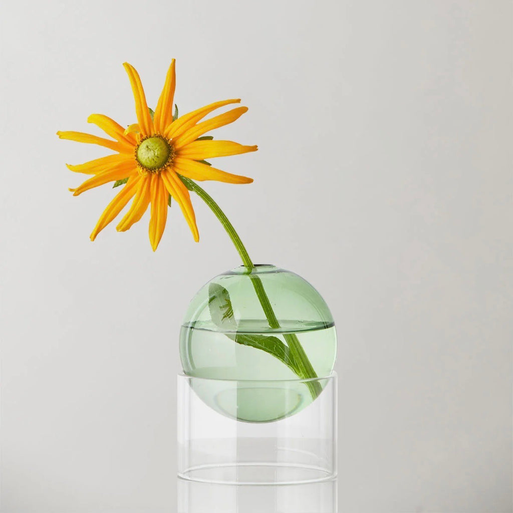 Studio About Vase Standing Flower Bubble Low Tube (Green)