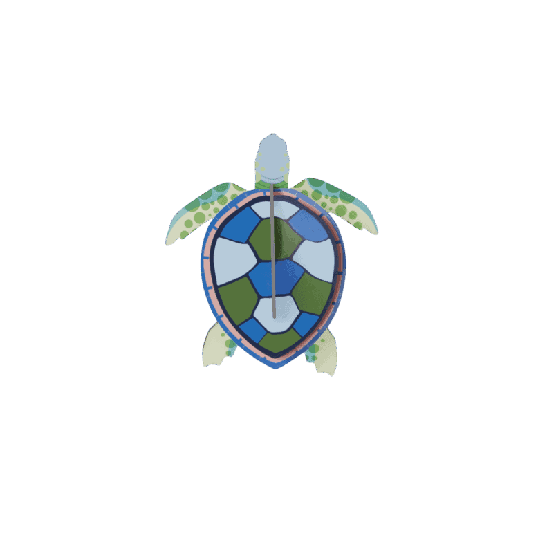 studio ROOF Wanddeko studio ROOF “Sea Turtle” | Schildkrötendeko aus Karton