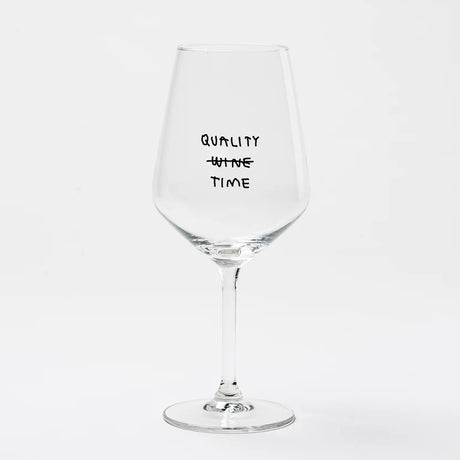 Weinglas “Quality Time” | Weinliebe mit Humor | selekkt
