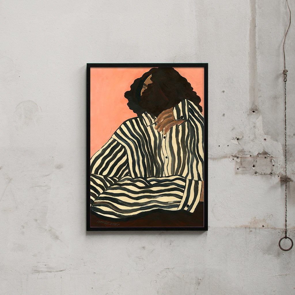 Hanna Peterson Serene Stripes (50 x 70 cm) | Fine Art Print von Hanna Peterson schwarz