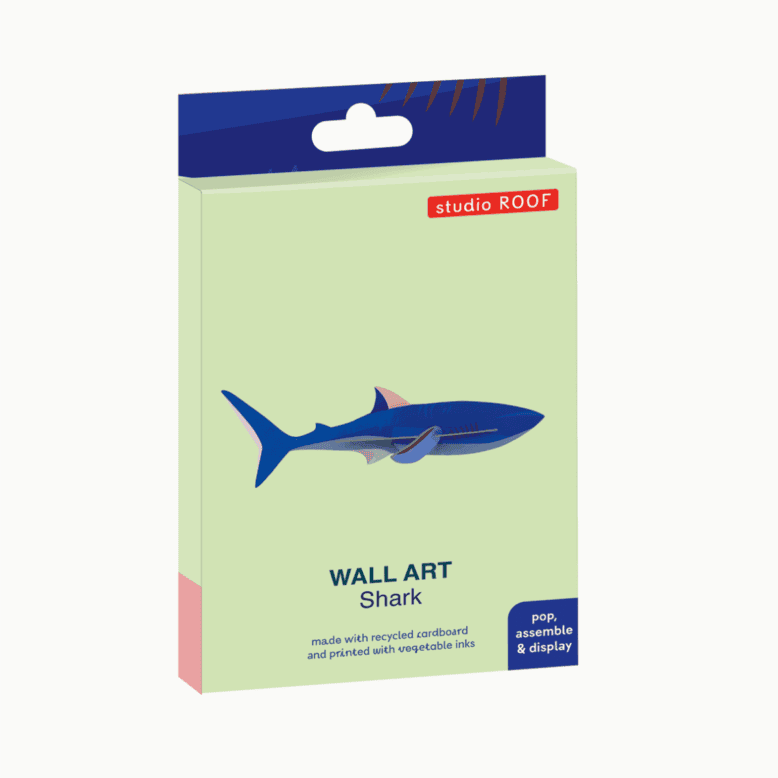 studio ROOF Wanddeko studio ROOF “Shark” | Hai-Wanddeko aus recyceltem Karton