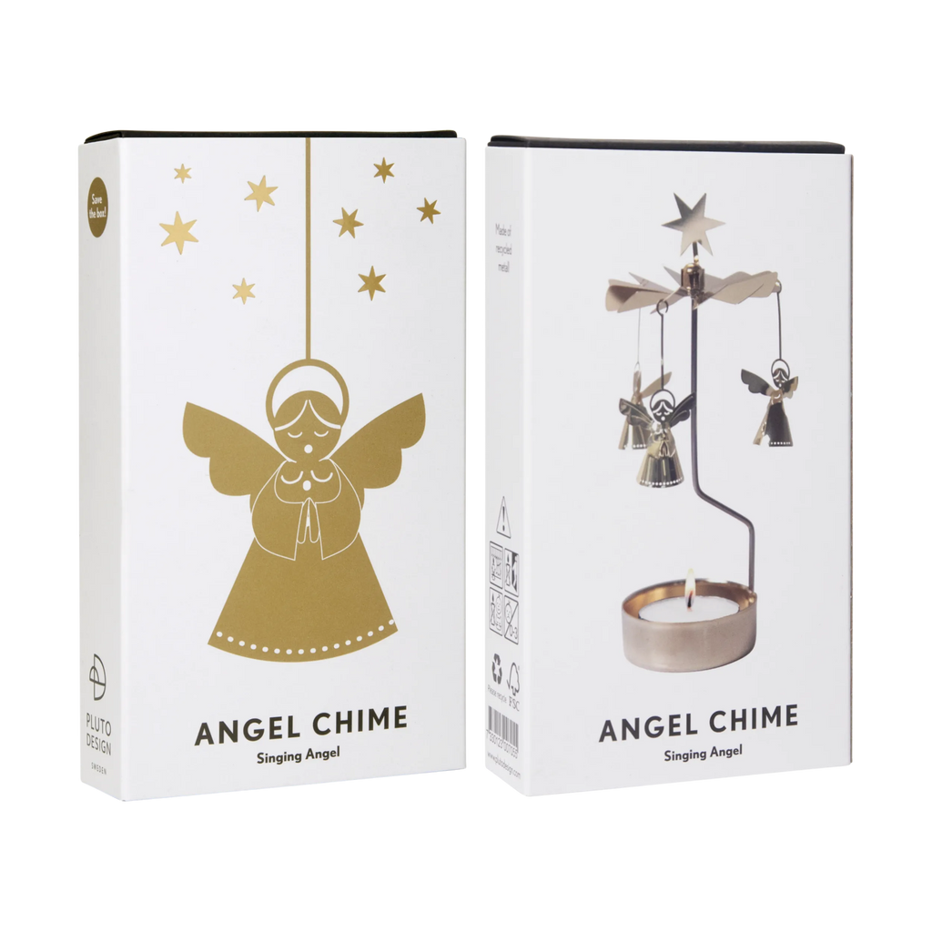 Pluto Design Engelspiel “Singing Angel” | Goldener Engel mit Klang | Pluto Design