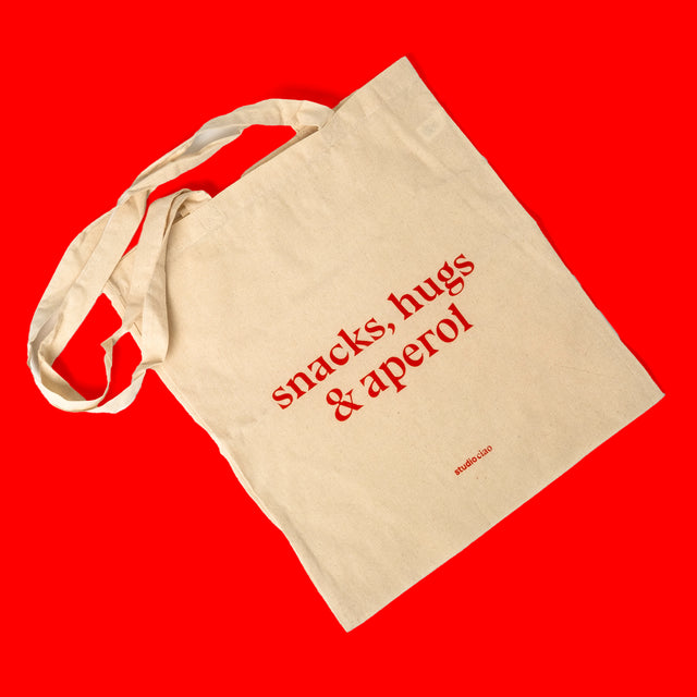 studio ciao Stofftasche "Snacks, Hugs & Aperol" | studio ciao