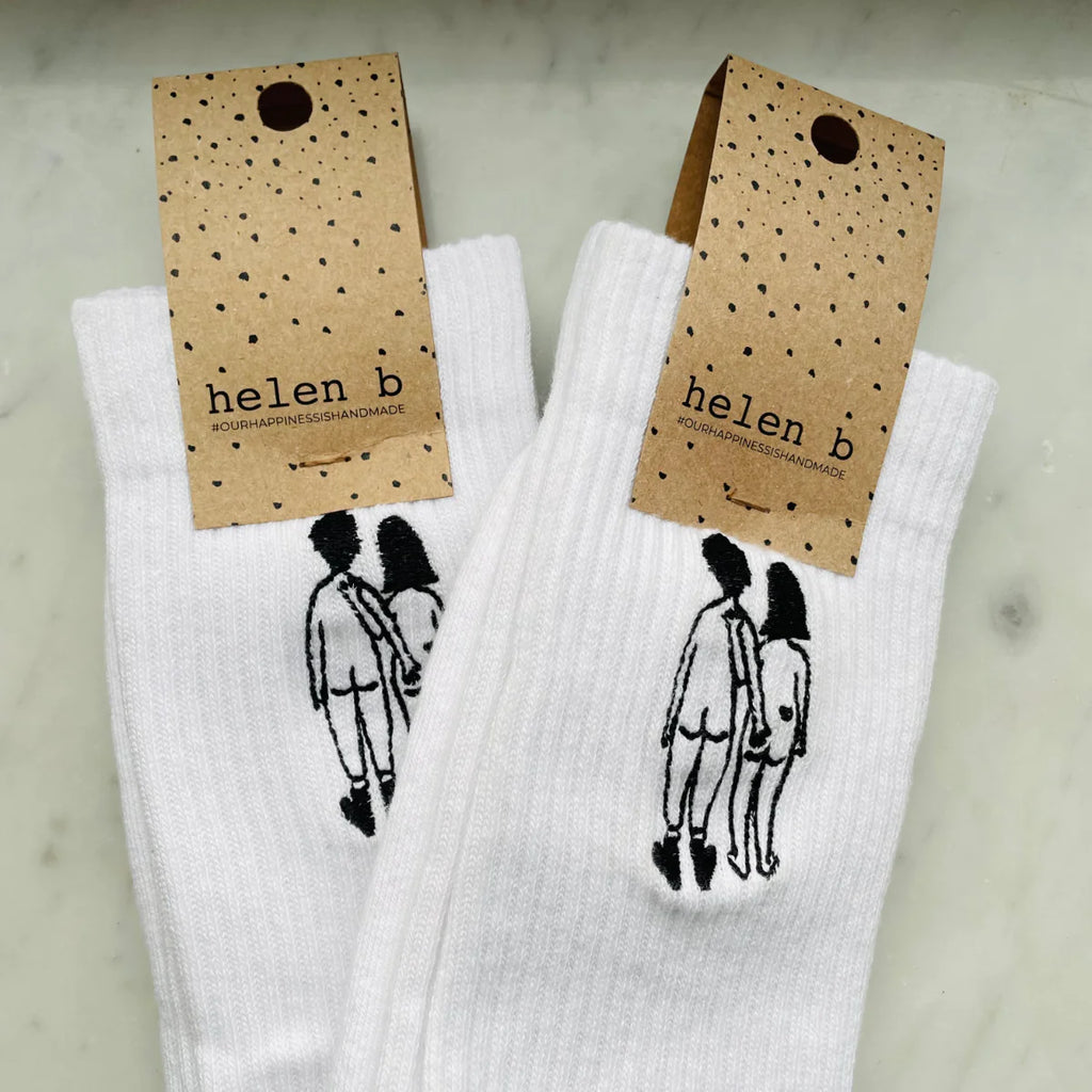 helen b Socken helen b "Naked Couple Back" | hergestellt in Portugal