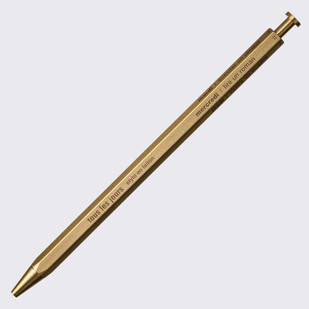 MARK’S Inc. Stift Brass MARK’S Inc. "Ballpoint Pen Days Gold" | mit klassisch schwarzer, wasserfester Tinte