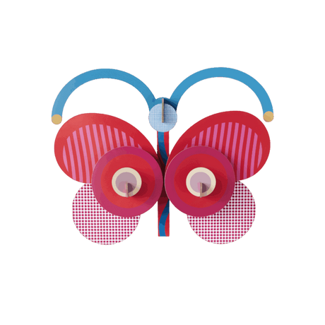 studio ROOF Wanddeko studio ROOF “Stripy Butterfly” | Schmetterlingsdeko aus Karton