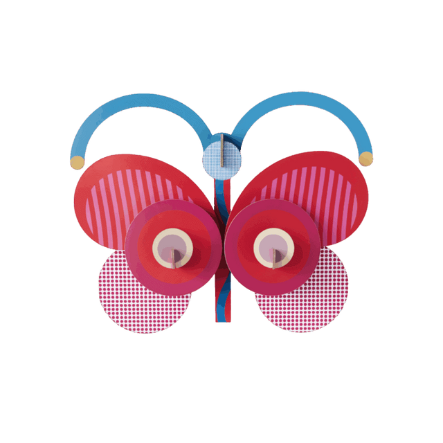 studio ROOF Wanddeko studio ROOF “Stripy Butterfly” | Schmetterlingsdeko aus Karton