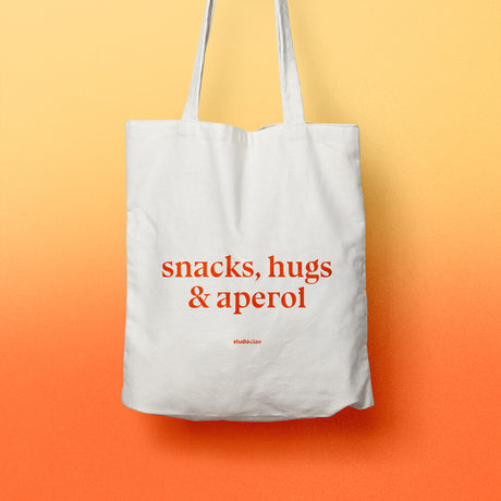 studio ciao Stofftasche "Snacks, Hugs & Aperol" | studio ciao