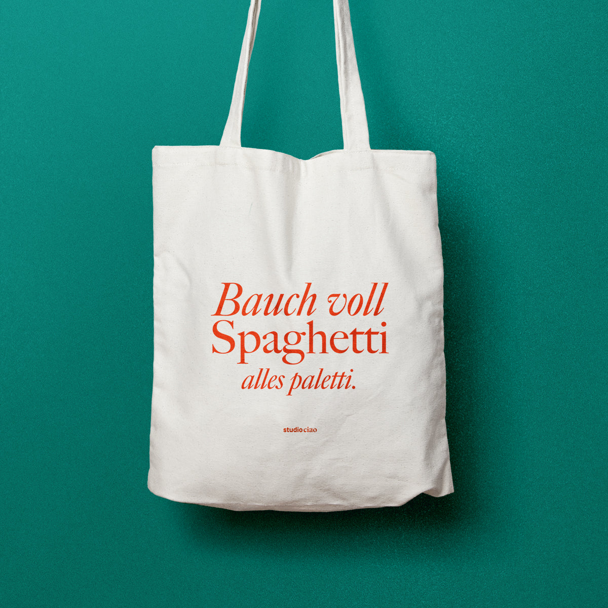 studio ciao Stofftasche "Bauch voll Spaghetti, alles paletti" | studio ciao