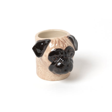Quail Ceramics Übertopf „Flower Pot Mini Pug“ | Hundekopf-Design | Quail Ceramics