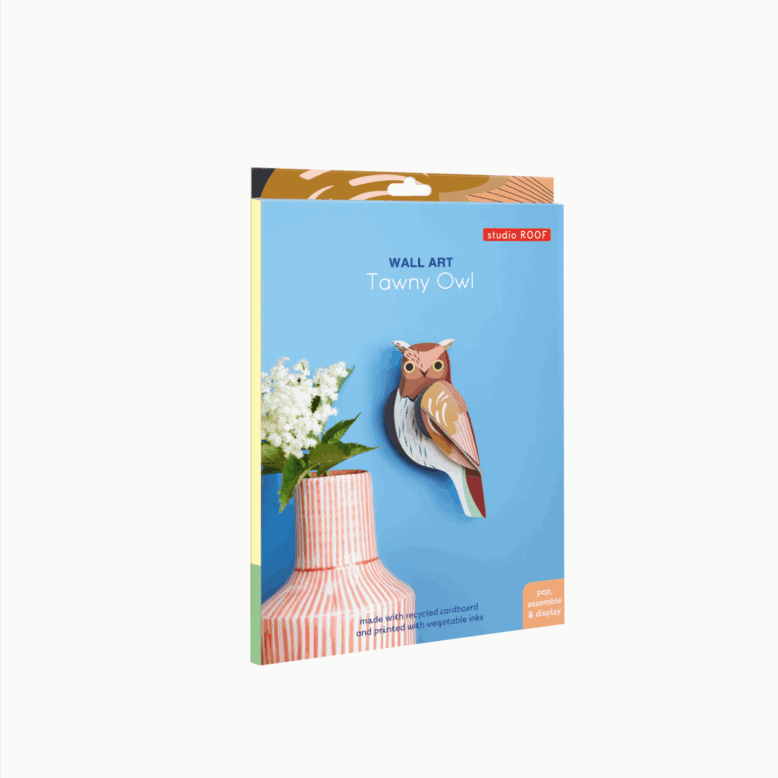 studio ROOF Wanddeko studio ROOF “Tawny Owl” | Eulendeko aus Karton