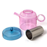 WD Lifestyle Teekanne “Glas Pink & Blue” 1,2 l | Modernes Design | WD Lifestyle