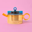 WD Lifestyle Teekanne “Glas Blue & Orange” 0,8 l | Modernes Design | WD Lifestyle