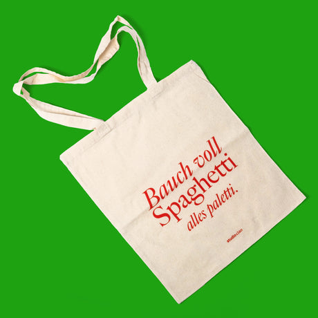 studio ciao Stofftasche "Bauch voll Spaghetti, alles paletti" | studio ciao