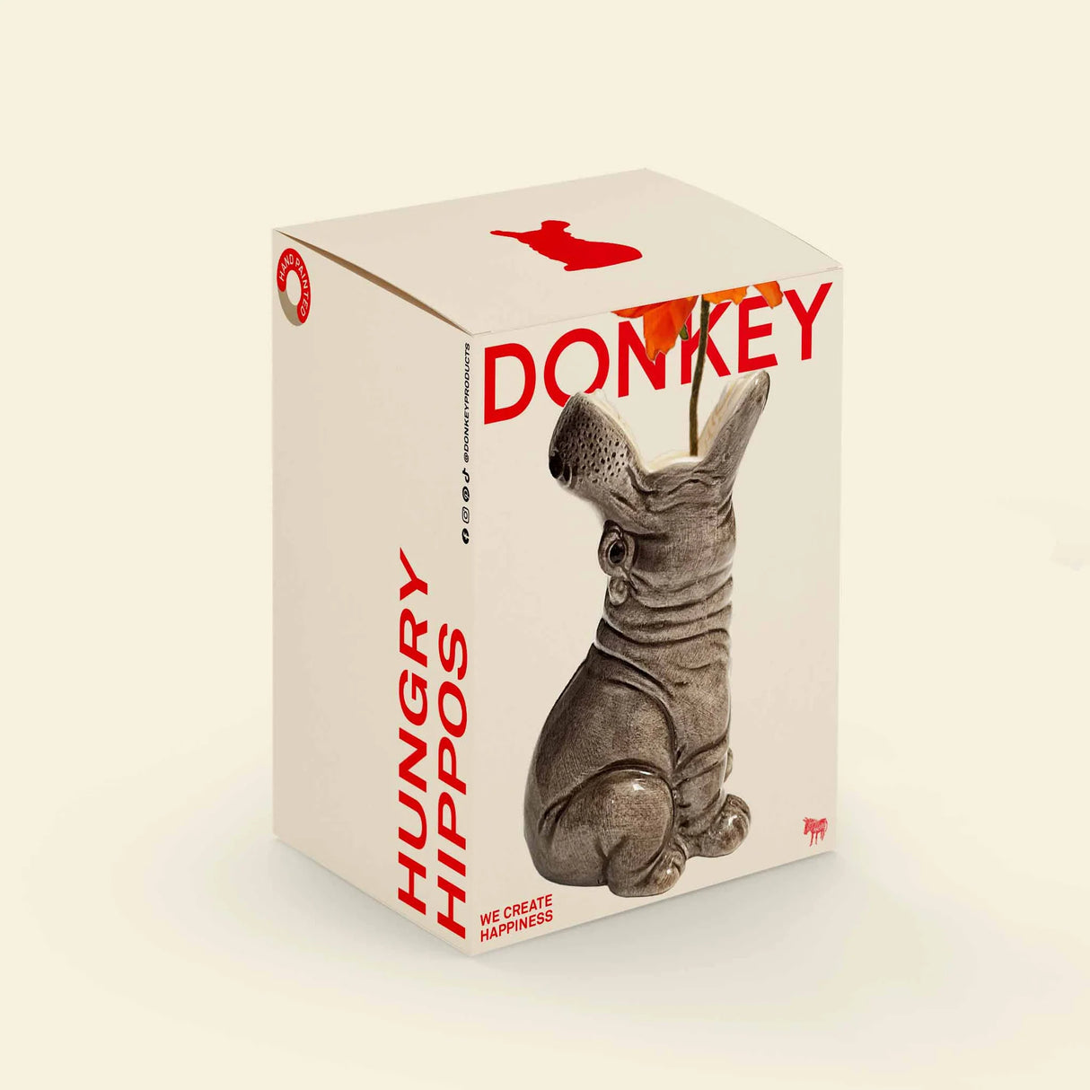 Donkey Products Vase „Hungry Hippos Small“ | Originelle Vase | Donkey Products