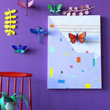 studio ROOF Wanddeko Blue copper butterfly | DIY 3D Objekt von Studio Roof