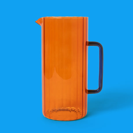 WD Lifestyle Pitcher “Orange Glas” 1,2 l | Design Karaffe | WD Lifestyle
