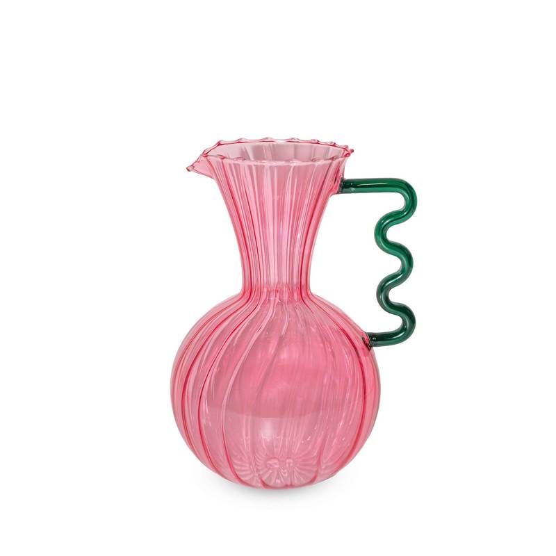 WD Lifestyle Pitcher “Pink Glas” 1,5 l | Design Karaffe | WD Lifestyle