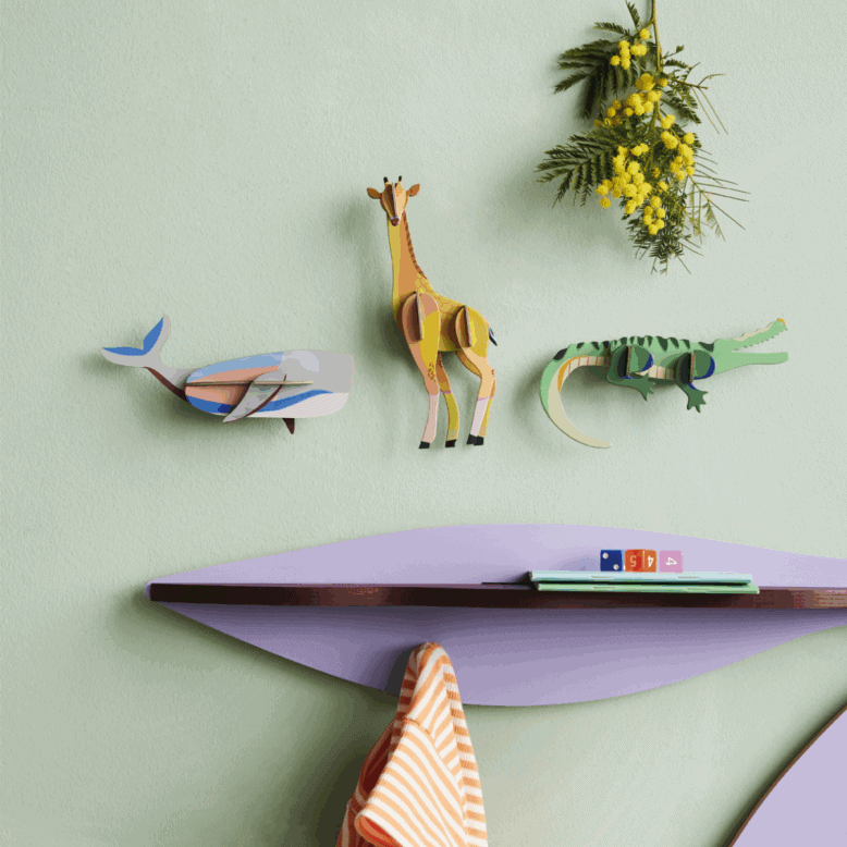 studio ROOF Wanddeko studio ROOF “Whale” | Stilvolle Waldeko aus Karton