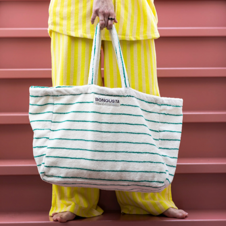 BONGUSTA Weekendbag "Naram Pure White & Grass" | BONGUSTA