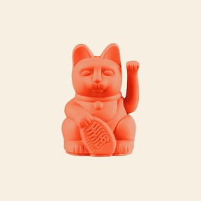 Donkey Products Winkekatze Mini „Lucky Cat Neon Orange“ | Japanischer Style | Donkey Products
