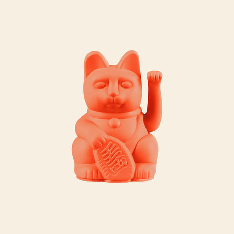 Donkey Products Winkekatze Mini „Lucky Cat Neon Orange“ | Japanischer Style | Donkey Products