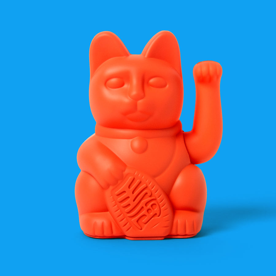 Donkey Products Winkekatze Donkey “Lucky Cat Neon Orange” | Winkekatze in Neonorange