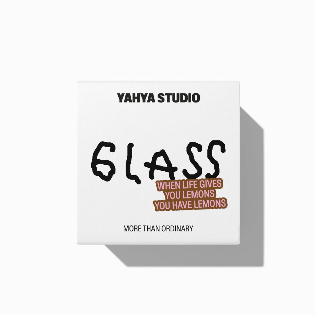 YAHYA Studio Trinkglas "When life gives you lemons"