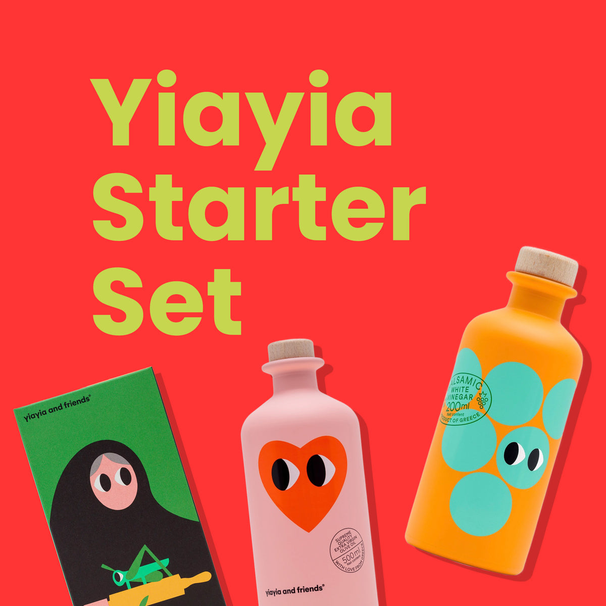 Yiayia and Friends Starter-Set | Olivenöl, Essig & Zwieback