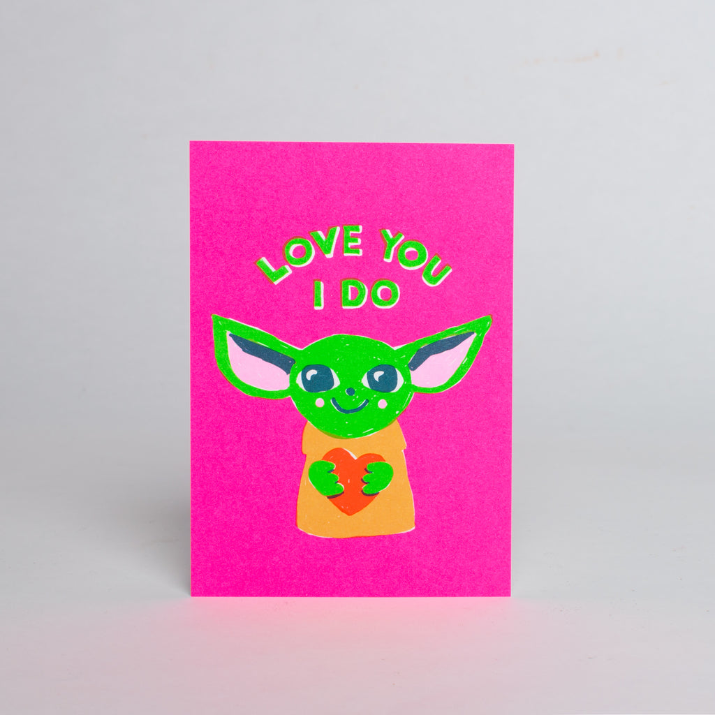 Edition SCHEE Postkarte Edition SCHEE "Love you I do" | Bunte DIN A6 Karte