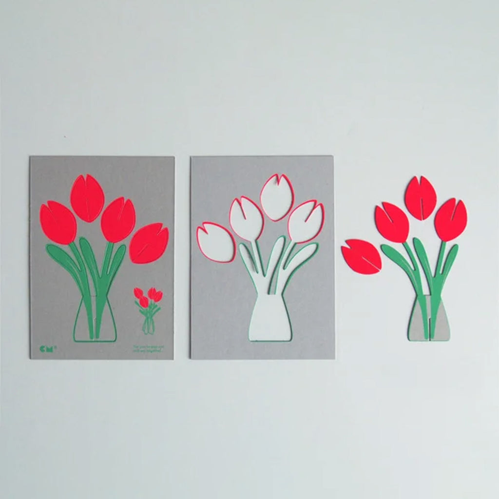 Cut&Make Grußkarte "Pop Up Tulips"