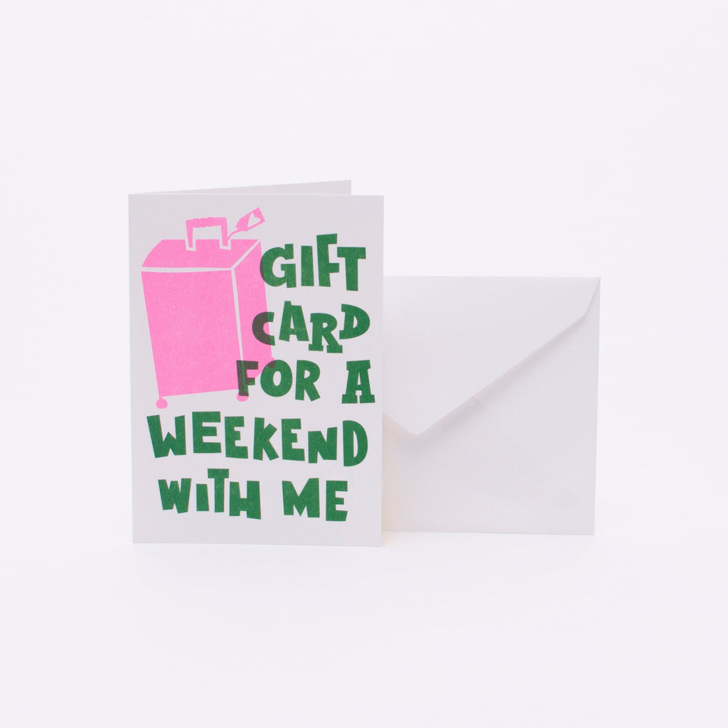 Edition SCHEE Grußkarte "Giftcard for a weekend with me" Default Title