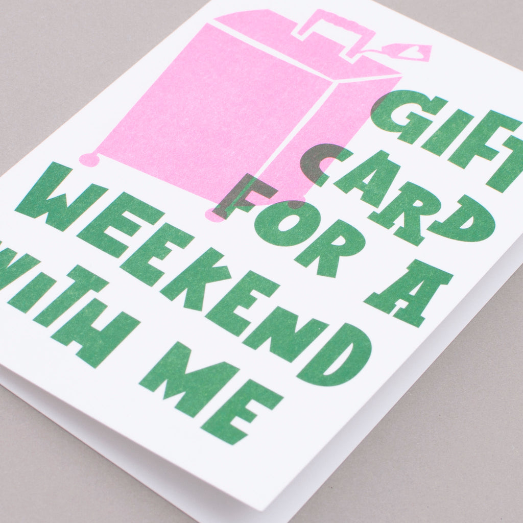 Edition SCHEE Grußkarte "Giftcard for a weekend with me"