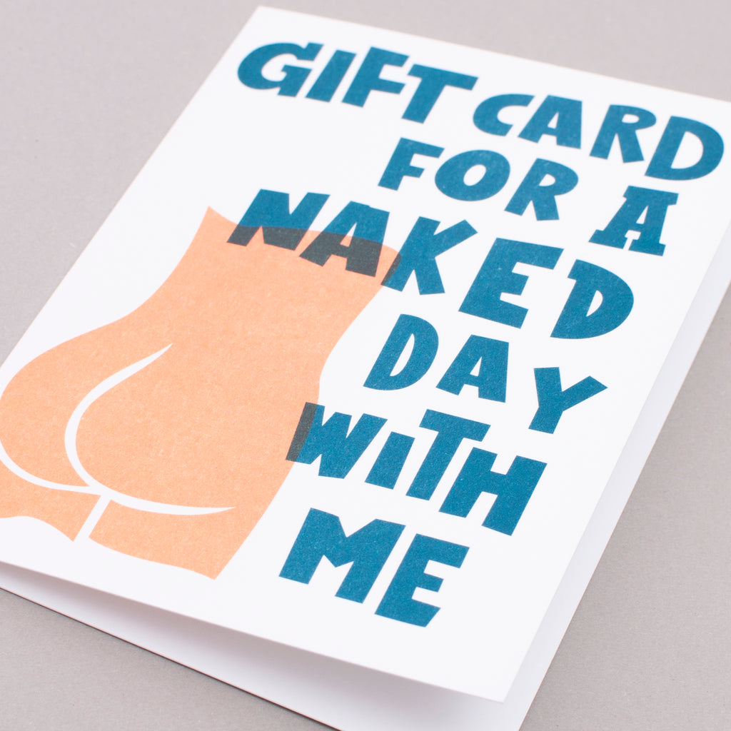 Edition SCHEE Grußkarte "Giftcard for a naked day with me"