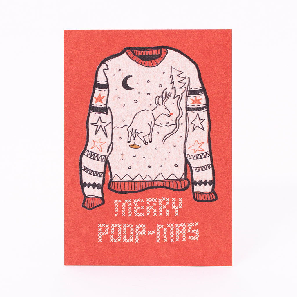 Edition SCHEE Postkarte "Merry Poop-mas"