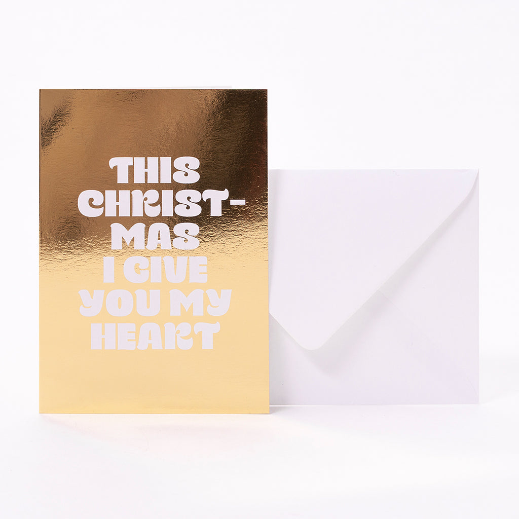 Edition SCHEE Grusskarte "This Christmas" Gold