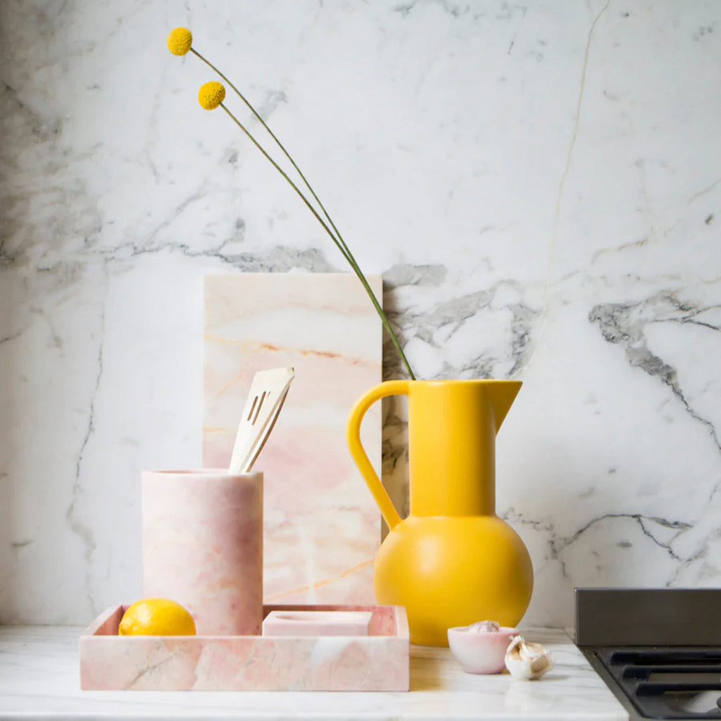 Stoned Servierbrett Marmor Pink