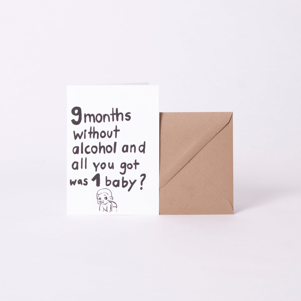 Superjuju Grußkarte "9 Months" von Superjuju | Din-A6 Klappkarte mit passendem Umschlag