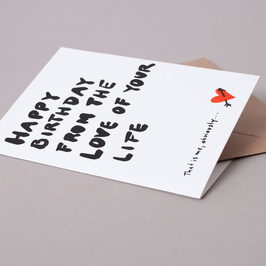 Superjuju Grußkarte "From the Love of your Life" von Superjuju | Din-A6 Klappkarte mit passendem Umschlag