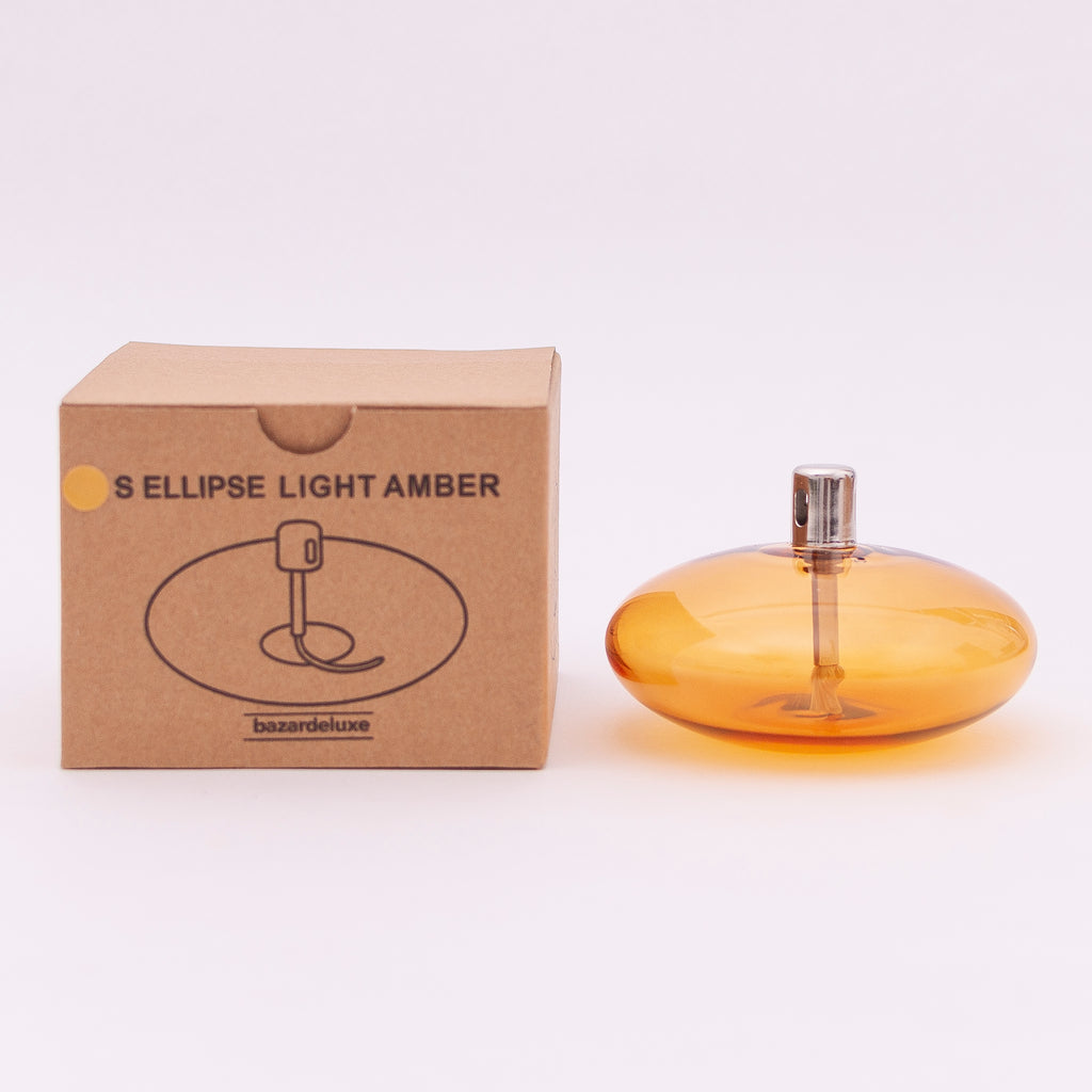 bazardeluxe Öllampe Ryon Ellipse Amber S