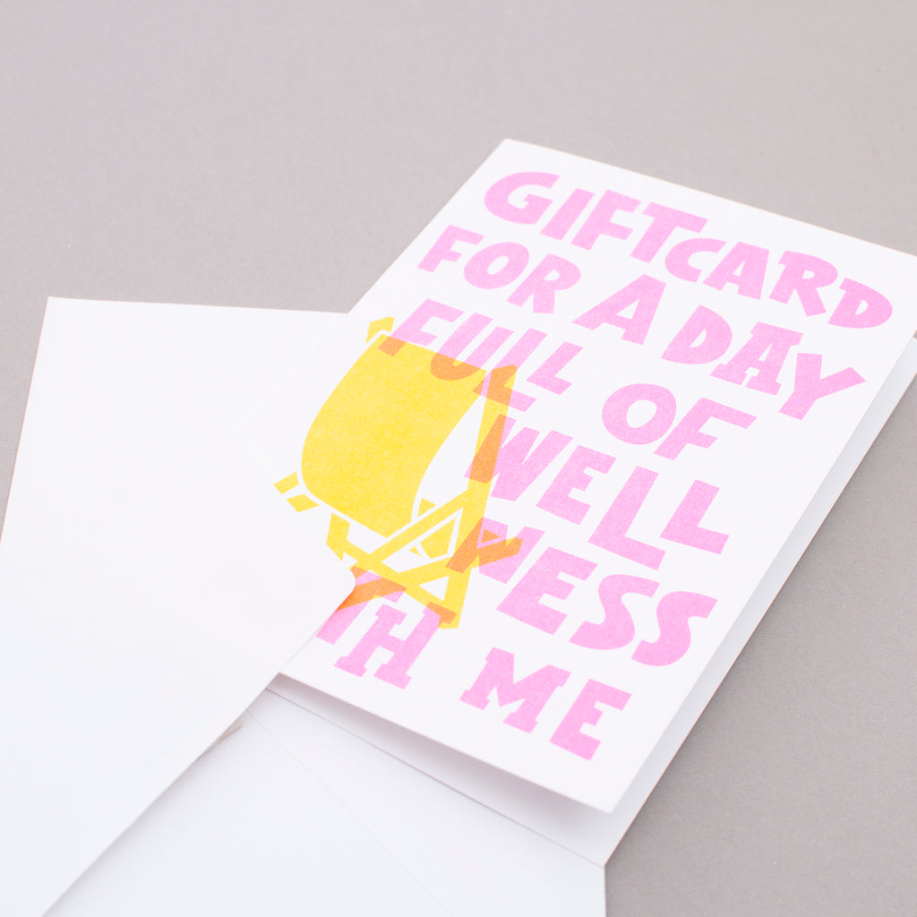 Edition SCHEE Grußkarte "Giftcard for a day full of wellness with me"