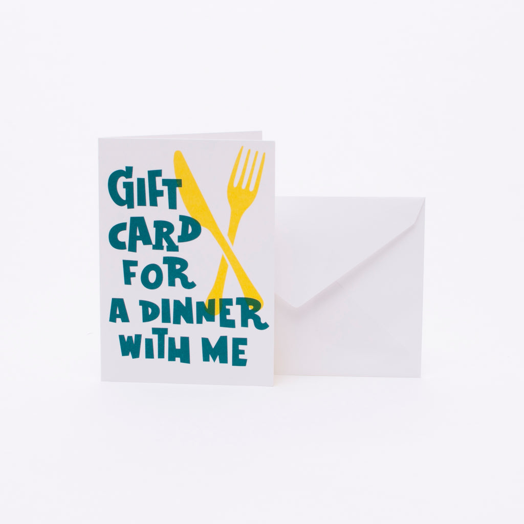 Edition SCHEE Grußkarte "Giftcard for a dinner with me"