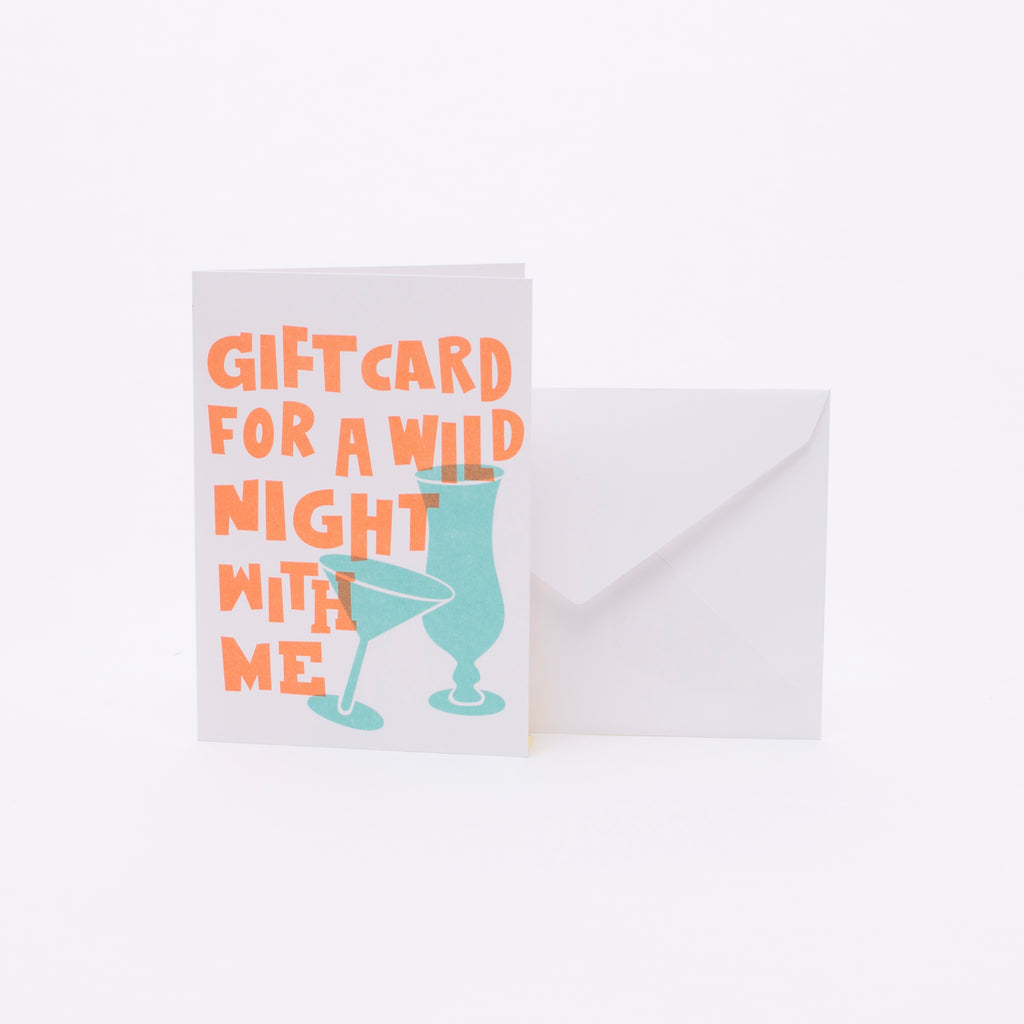 Edition SCHEE Grußkarte "Giftcard for a wild night with me"