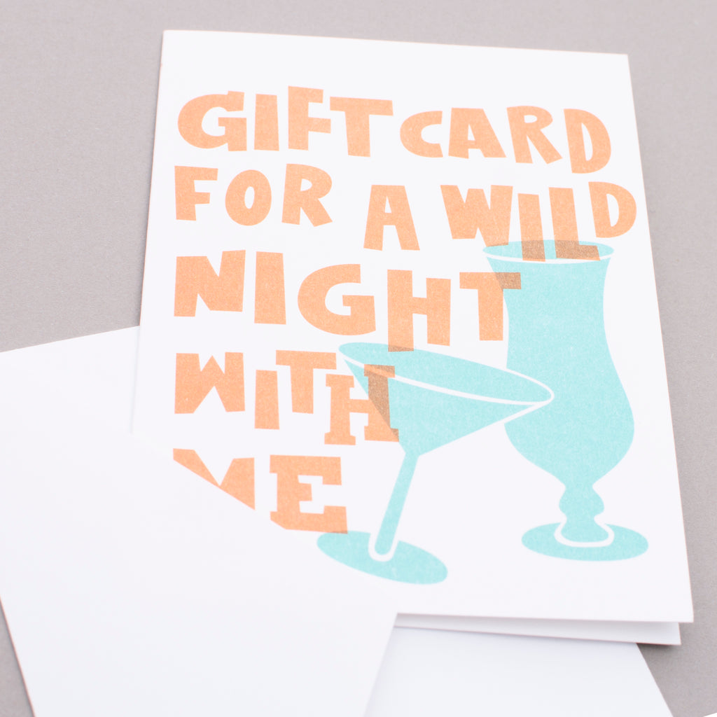 Edition SCHEE Grußkarte "Giftcard for a wild night with me"