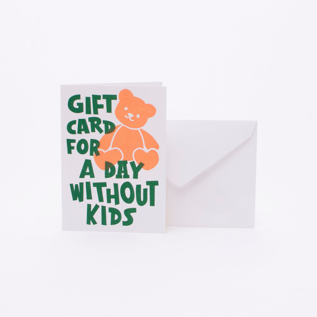 Edition SCHEE Grußkarte "Giftcard for a day without kids"