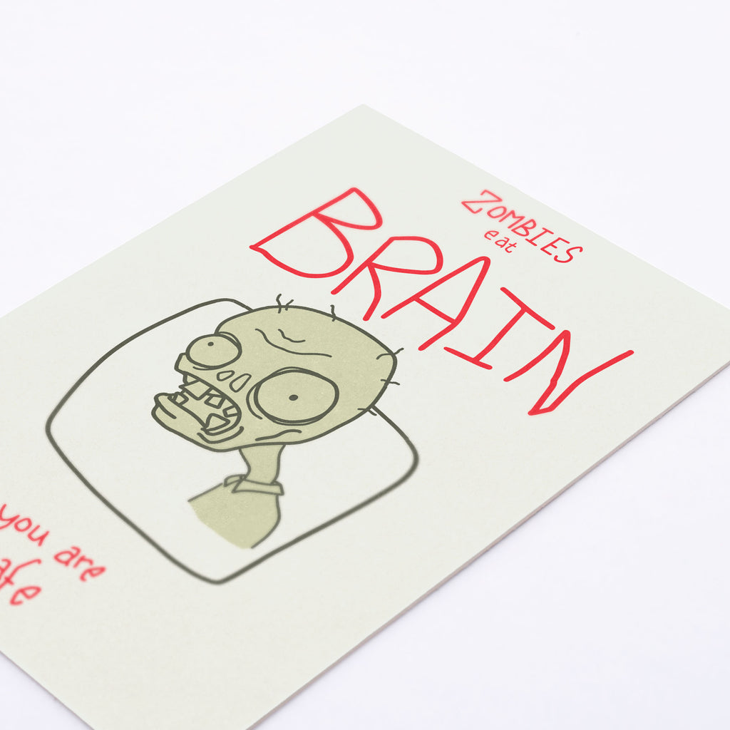 Edition SCHEE Postkarte "Zombies eat Brain"