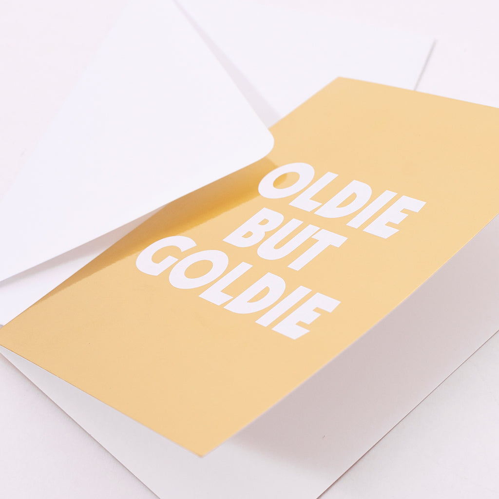Edition SCHEE Grußkarte "Oldie but Goldie" Gold