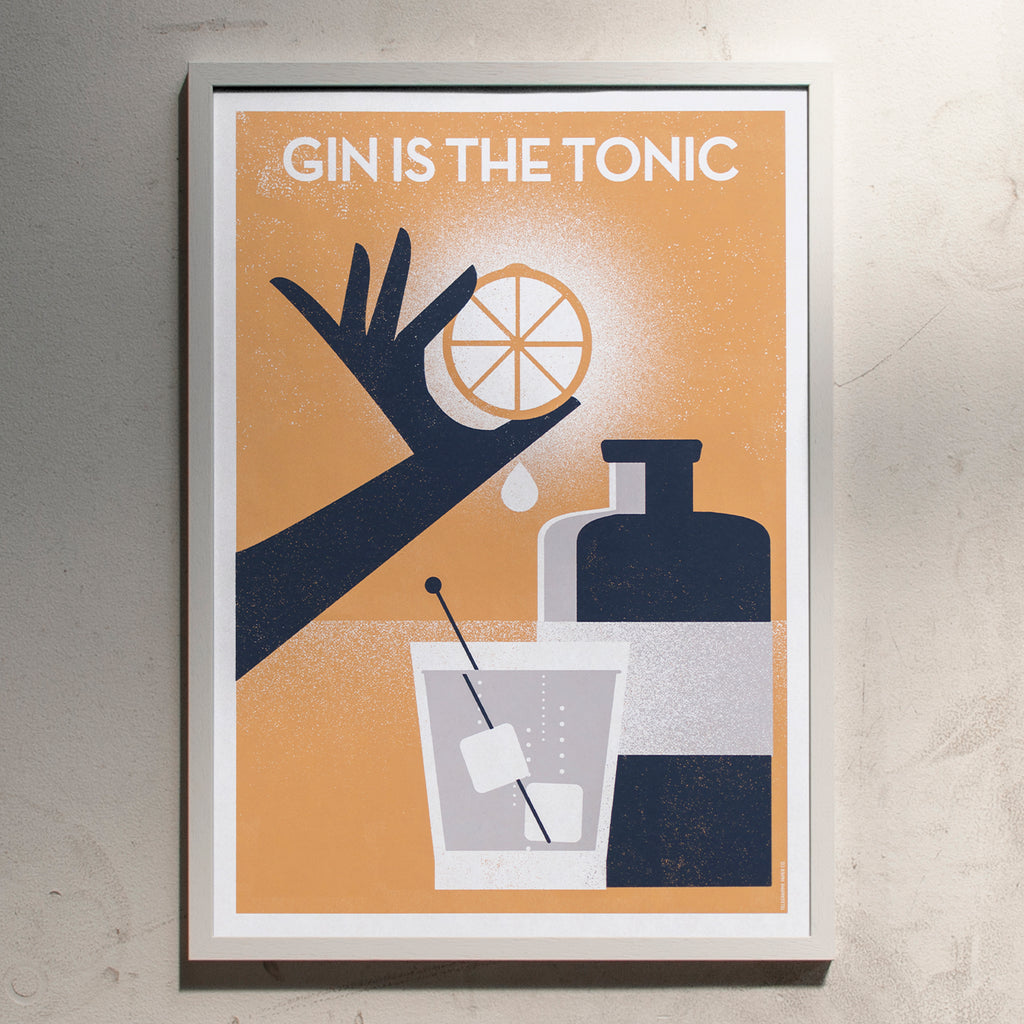 Telegramme Paper Co. Gin is the tonic (Din A2) weiß